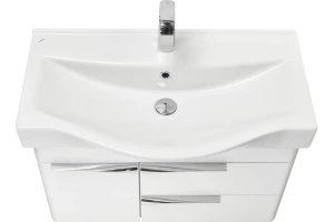 Комплект мебели Aquaton Беверли 80 белый глянец - 3