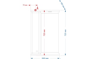 Зеркало Misty Астра 50 с подсветкой, белый L - 3