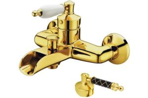 Смеситель для ванны Boheme Vogue золото с черным