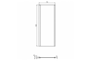 Душевая стенка Ideal Standard Connect 80 черный (K9299V3) - 3