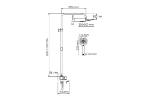 Душевая система WasserKraft 30 хром - белый - 3