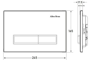 Клавиша смыва Allen Brau Fantasy белый матовый - сталь - 2