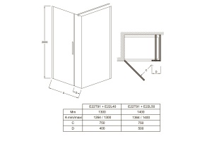 Душевая дверь Jacob Delafon Contra (E22T91-GA) - 2