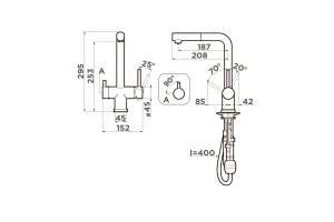 Смеситель для кухни Omoikiri Takamatsu-S LG светлое золото - 2