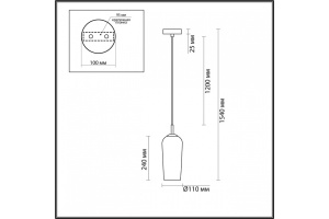 Подвесной светильник Lumion Ellie 6551/1B - 3