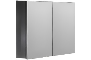 Зеркало-шкаф Vallessi 80 черный глянец с подсветкой