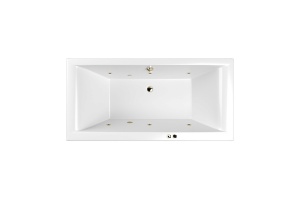 Акриловая ванна Whitecross Savia Duo 170х80 белая бронза с гидромассажем