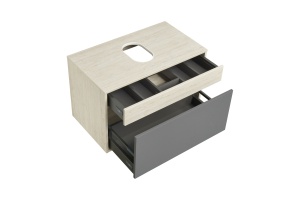 Тумба под раковину Aquaton Лофт Урбан 65 светлое дерево-серый - 2