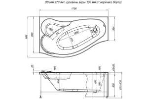 Экран для ванны фронтальный AQUANET Palma (00176039) - 2