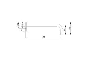 Кронштейн для верхнего душа Lemark Bronx графит (LM3787GM) - 2