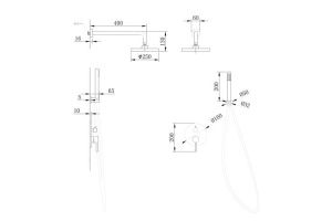 Душевая система Abber Emotion золото, матовый (AF8818G) - 3
