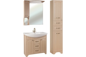 Зеркало-шкаф Bellezza Камелия 75 L светлый лен - 2