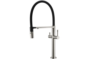 Смеситель для кухни Boheme Uno c краном для питьевой воды сталь матовый