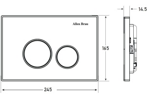 Клавиша смыва Allen Brau Priority сатин - хром - 2