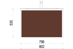 Тумба под раковину Акватон Брук 79.6 см (1A202001BCDF0) - 3
