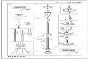 Садово-парковый светильник Eglo Navedo 93454 - 2
