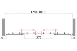 Душевая дверь в нишу BelBagno Uno BF 2 180 C Cr - 3