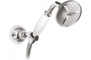 Душевая лейка Cezares хром, ручка белая (CZR-U-D1FC-01-Bi) - 2
