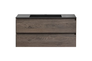 Тумба под раковину Vincea Luka 100 2 ящика темное дерево - 2
