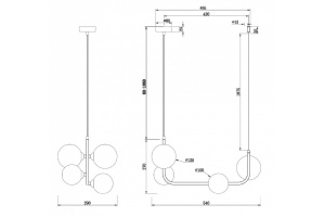 Подвесная люстра Freya Perlina FR4005PL-04B - 2