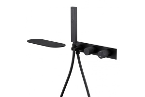 Смеситель для ванны Abber Rund черный матовый