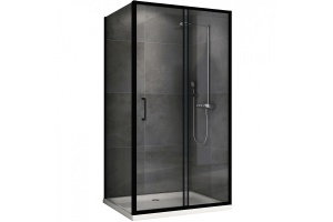 Душевой уголок Abber Schwarzer Diamant 120х80 черный стекло прозрачное