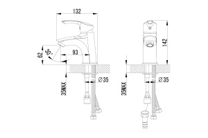 Смеситель Lemark plus Strike LM1116C для раковины с гигиеническим душем - 2