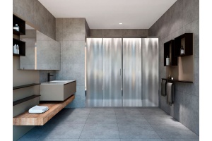 Душевая дверь в нишу Vincea Garda VDS-1G2200CH 220 см, профиль хром, стекло шиншилла - 2