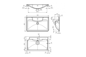 Раковина мебельная BelBagno 70 белый - 3