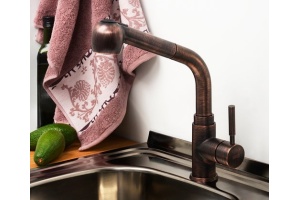 Смеситель Wasserkraft A8247 для кухонной мойки, темная бронза - 2