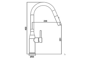 Смеситель для кухни Gappo оружейная сталь - 3