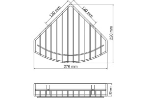 Полка Wasserkraft угловая K-1511 - 3