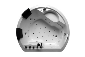 Акриловая ванна Gemy 183х162 белая с гидромассажем - 2