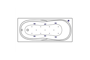 Акриловая ванна Excellent Sekwana 170х75 белая бронза с гидромассажем - 2