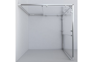 Душевой уголок Vincea Garda 100х90 хром стекло прозрачное - 2