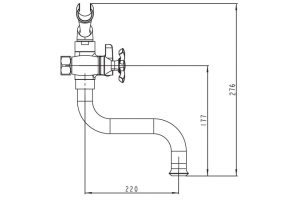 Смеситель Kaiser Carlson Lux 11255 для ванны с душем - 2