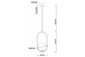 Подвесной светильник Arte Lamp Matisse A7746SP-1AB - 3