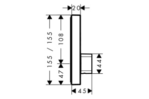 Смеситель для душа Hansgrohe Ecostat хром (15768000) - 3