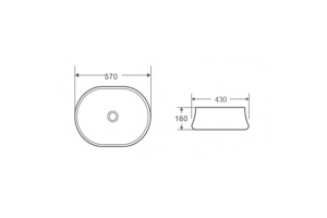 Раковина накладная Weltwasser WW ELBACH 32100 57 белый (10000004571) - 2