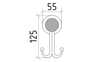 Двойной крючок Boheme Royal Cristal бронза - 2