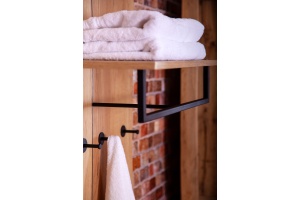 Полка Бриклаер Лофт 60 с крючками и полотенцедержателем - 3