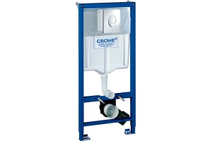 Комплект Система инсталляции для унитазов Grohe Rapid SL 38721001 3 в 1 с кнопкой смыва + Чаша для унитаза подвесного Roca Meridian 346248000  - 2