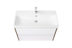 Тумба с раковиной Aquaton Сканди 90 белый - светлое дерево - 2