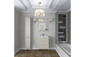 Шкаф-пенал напольный Aquaton Леон 31 белый - 2