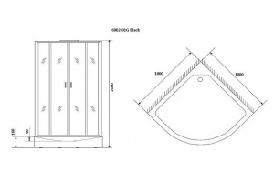 Душевая кабина Niagara Premium 100х100х210 черная NG-6902-01G BLACK - 3