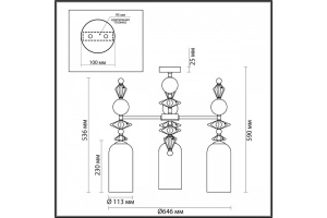 Подвесная люстра Odeon Light Classic Bizet 4855/3C - 3