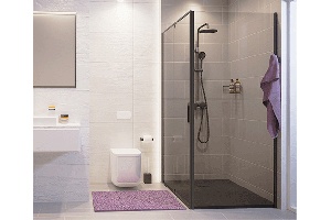 Душевой уголок Wasserkraft Elbe 90x100 профиль черный стекло прозрачное - 2