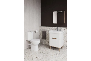 Тумба с раковиной VitrA Sento 65 с LED подсветкой матовый белый - 3