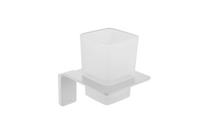 Подстаканник одинарный IDDIS Slide матовое стекло, сплав металлов, белый матовый (SLIWTG1i45)