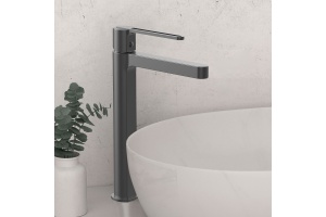 Смеситель для раковины Vincea Rondo вороненая сталь